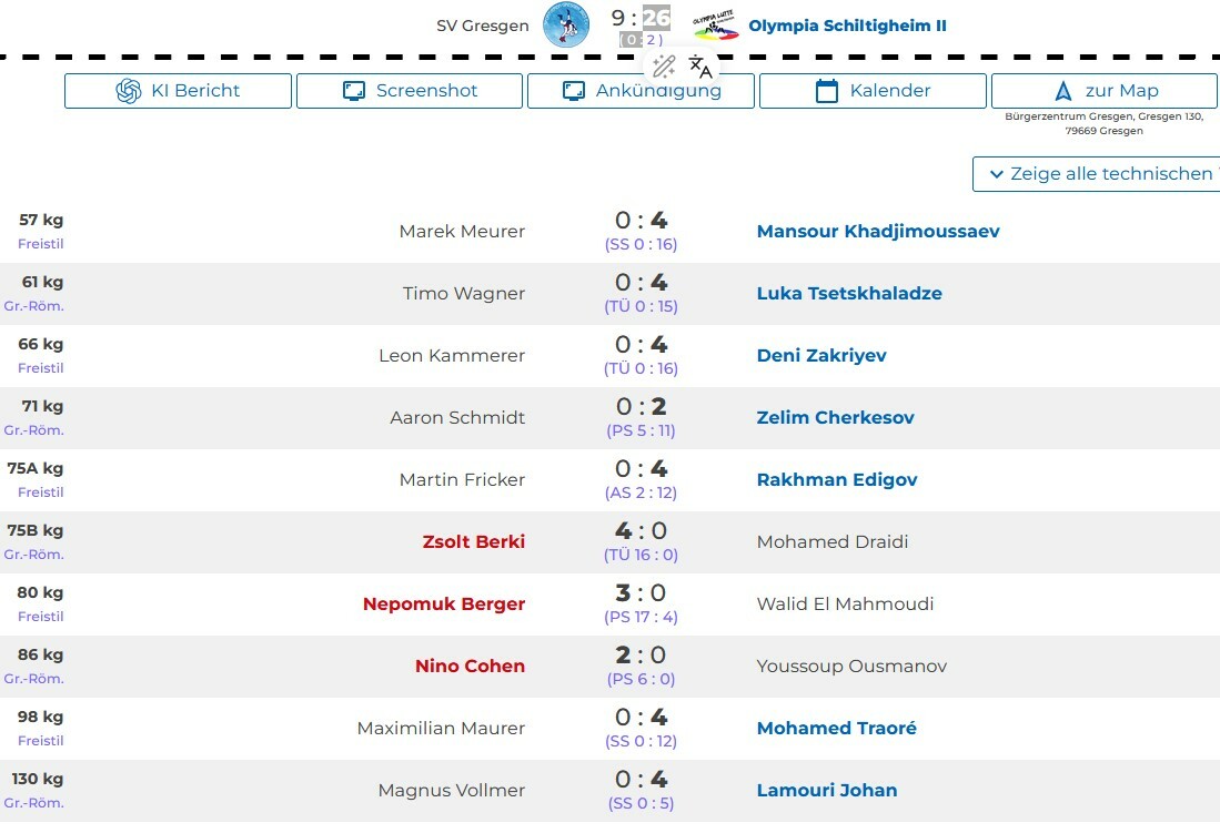 Victoire nette d’Olympia Schiltigheim II