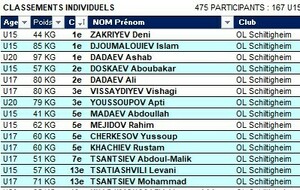 7 médailles aux Championnats de France U15, U17 et U20 libre