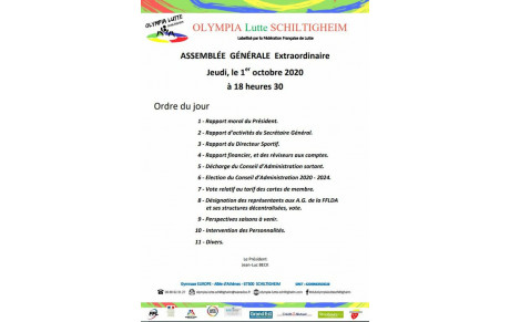 Assemblée générale élective 2020