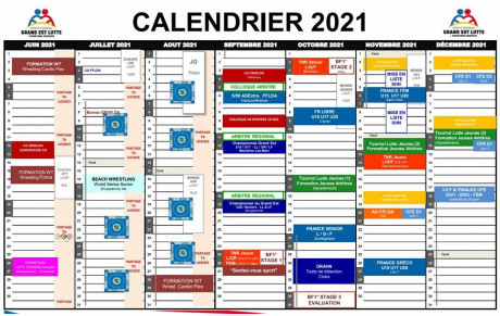 Calendrier fédéral 2021